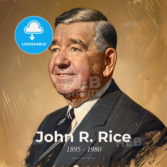 John R. Rice, 1895 - 1980, American evangelist - A Man In A Suit Print Template