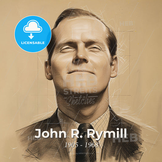 John R. Rymill, 1905 - 1968, Australian explorer - A Drawing Of A Man Smiling Print Template