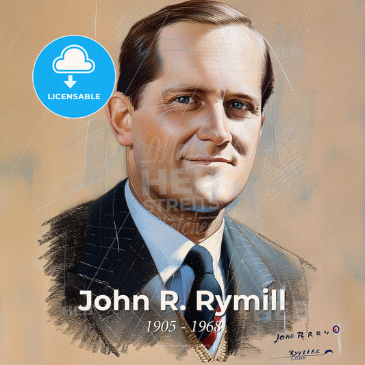 John R. Rymill, 1905 - 1968, Australian explorer - A Portrait Of A Man Print Template