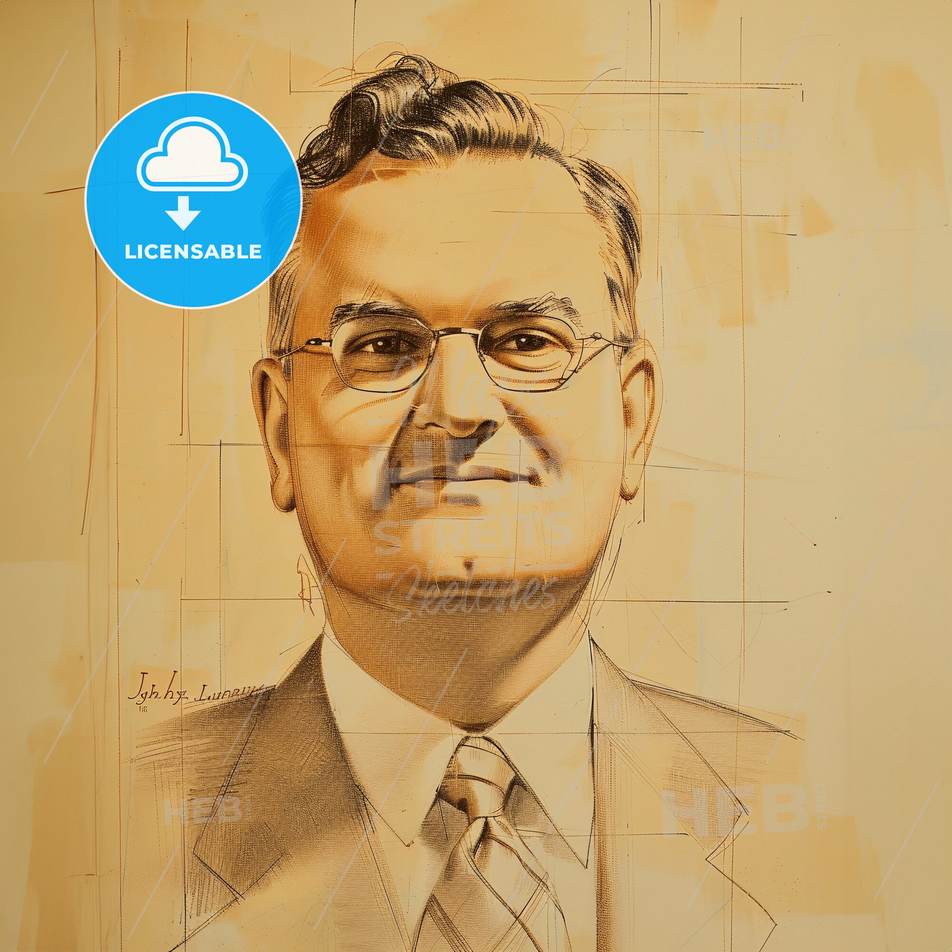 John S. Lundy, 1894 - 1973, American anesthesiologist - A Drawing Of A Man