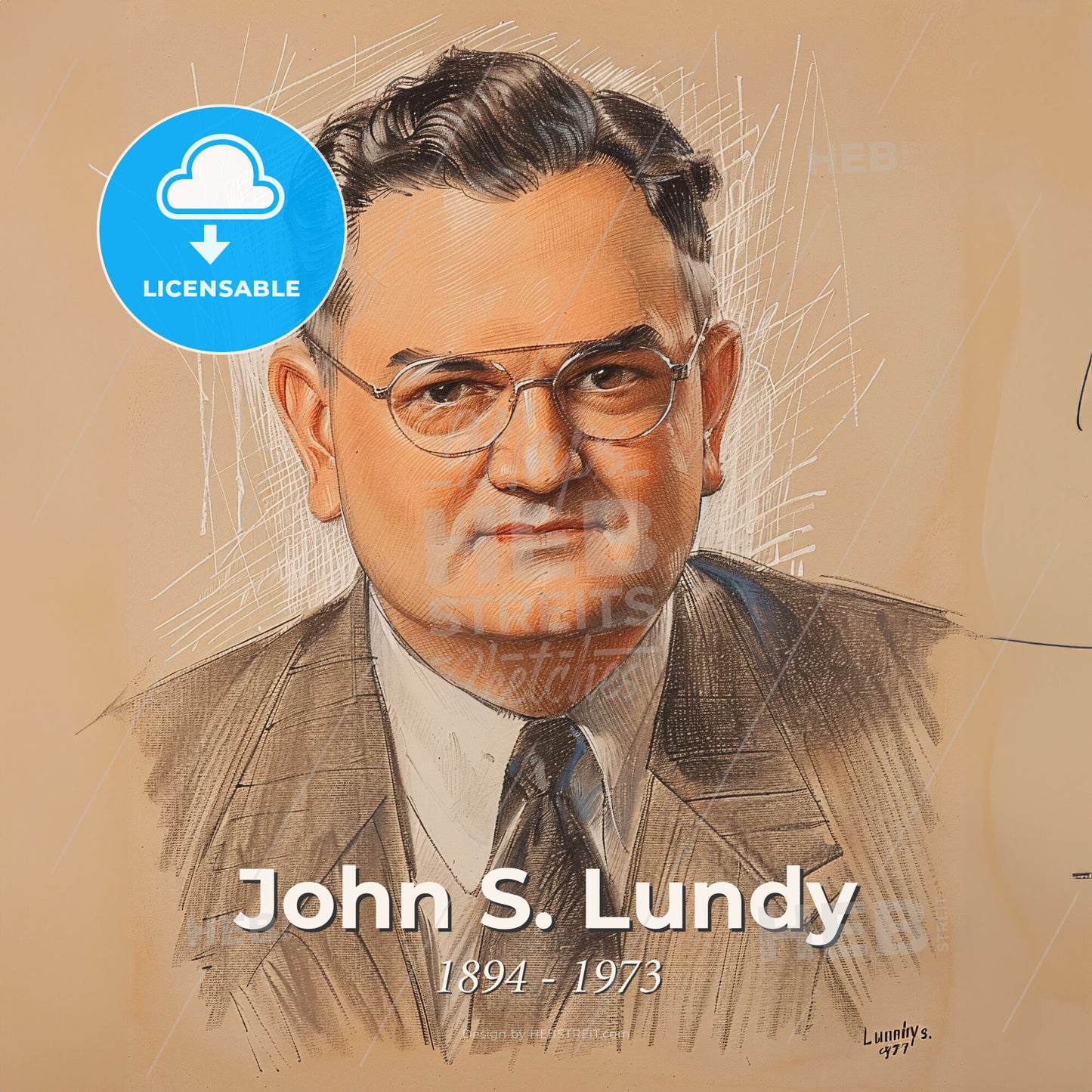 John S. Lundy, 1894 - 1973, American anesthesiologist - A Man Wearing Glasses And A Suit Print Template