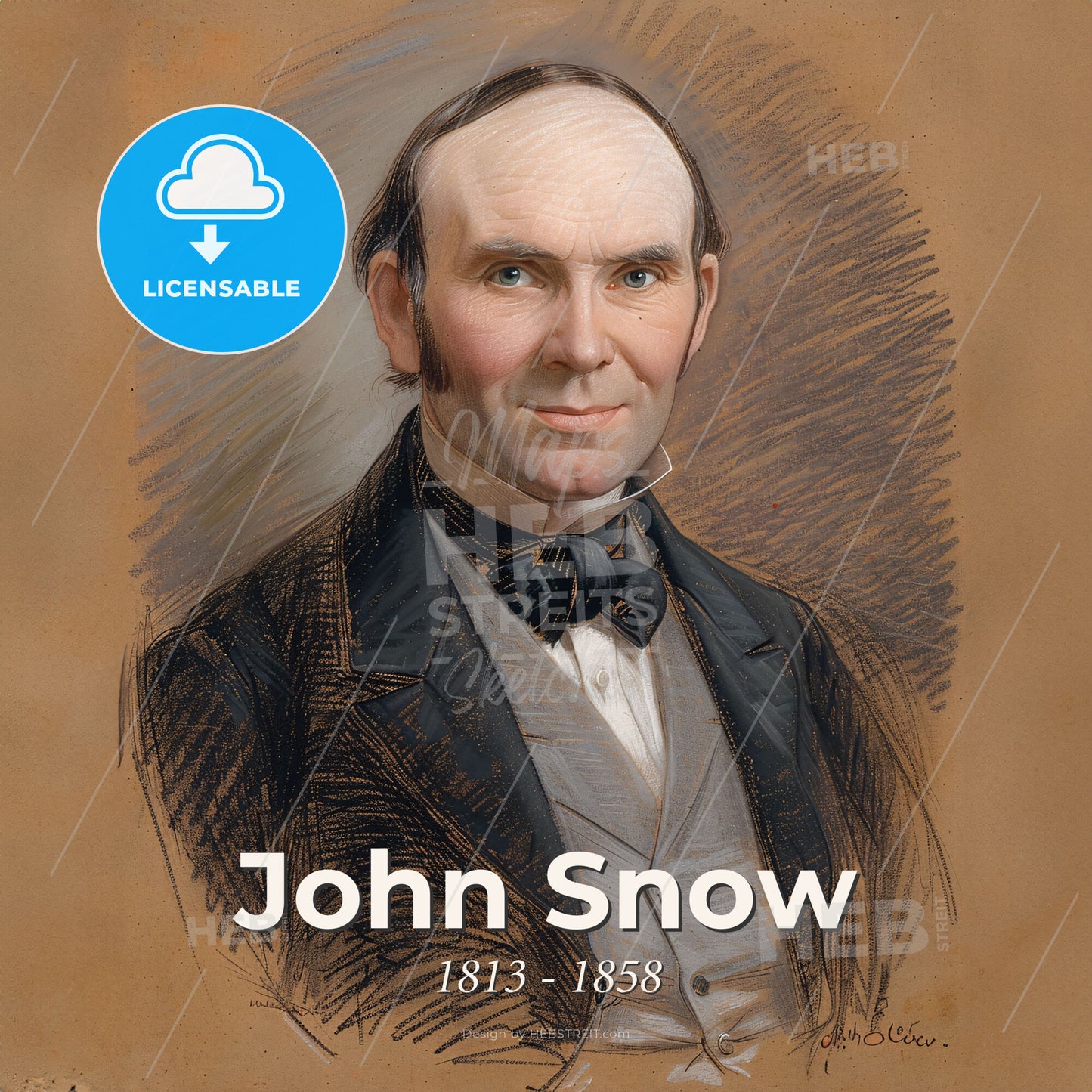 John Snow, 1813 - 1858, British physician - A Man In A Suit Print Template