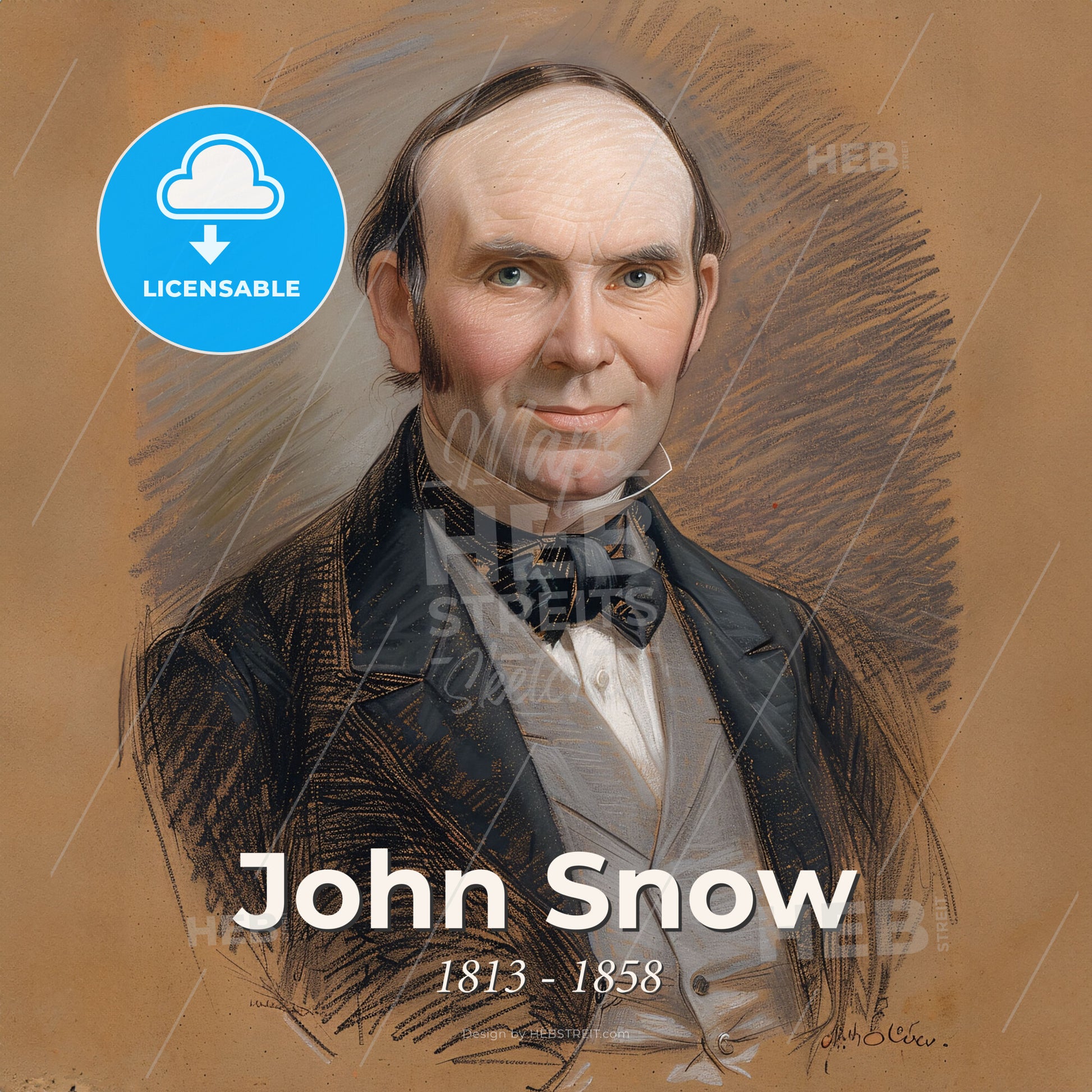 John Snow, 1813 - 1858, British physician - A Man In A Suit Print Template