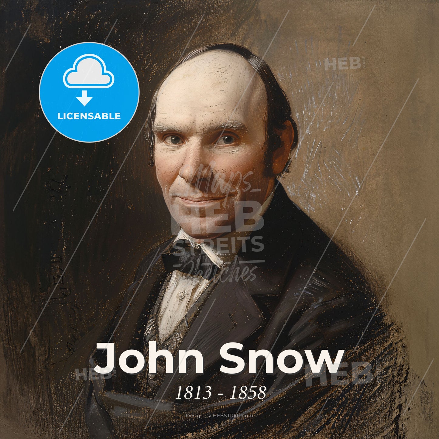 John Snow, 1813 - 1858, British physician - A Man In A Suit Print Template