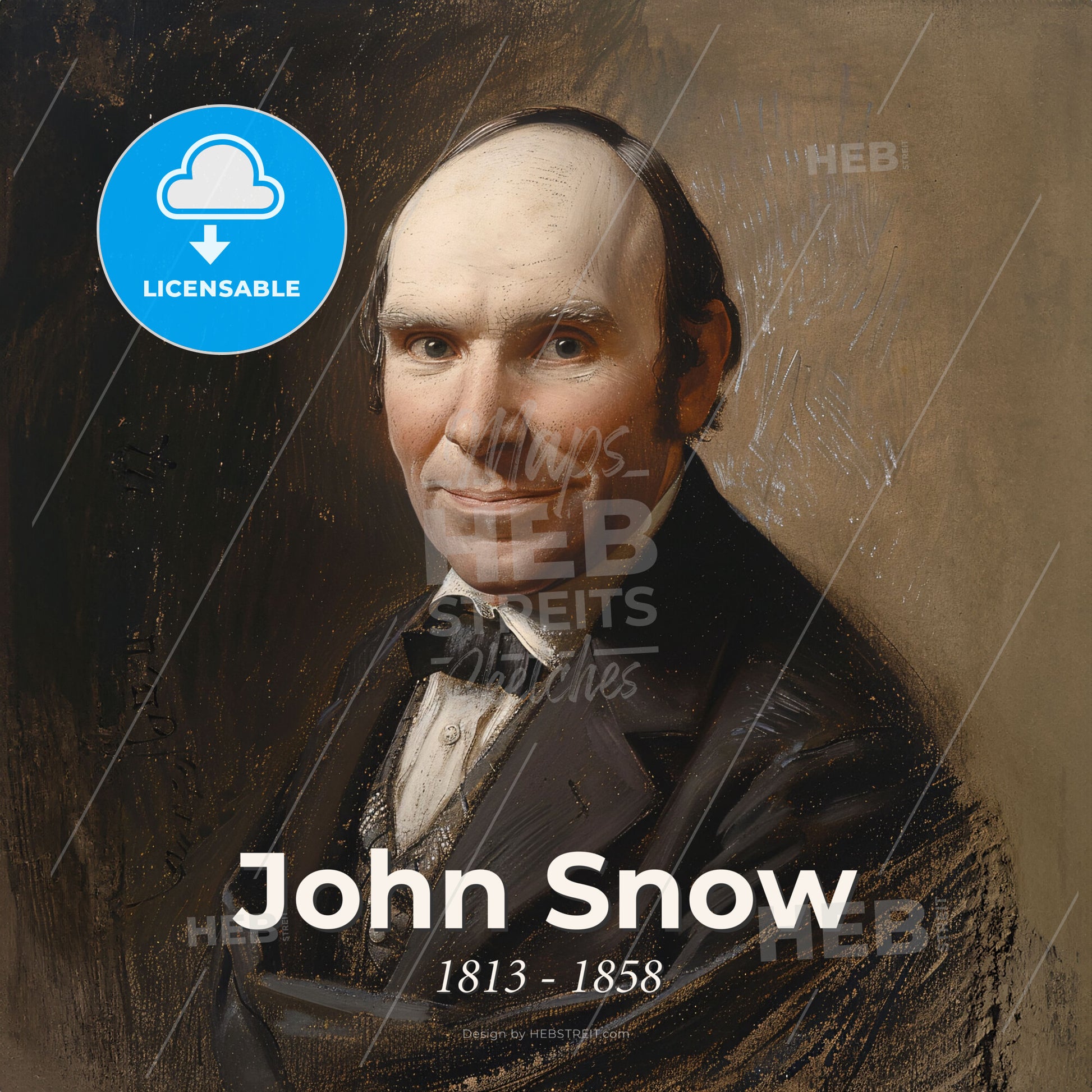 John Snow, 1813 - 1858, British physician - A Man In A Suit Print Template