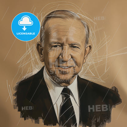 John Willard Marriott Jr., Born: 1932, American hotelier - A Man In A Suit And Tie