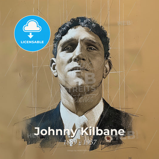 Johnny Kilbane, 1889 - 1957, American boxer - A Drawing Of A Man Print Template