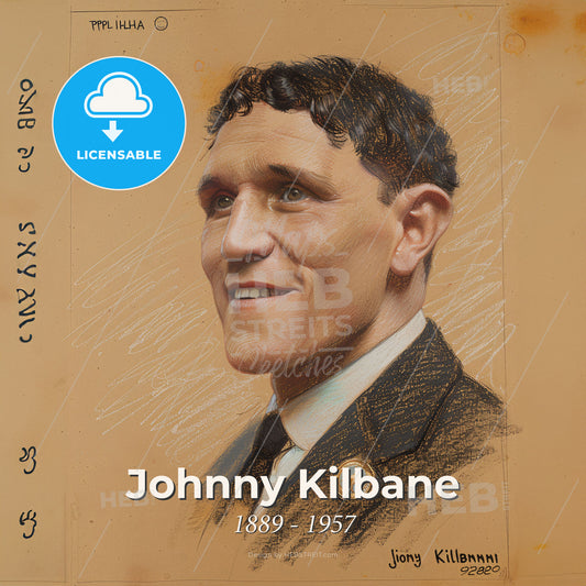 Johnny Kilbane, 1889 - 1957, American boxer - A Man In A Suit Print Template