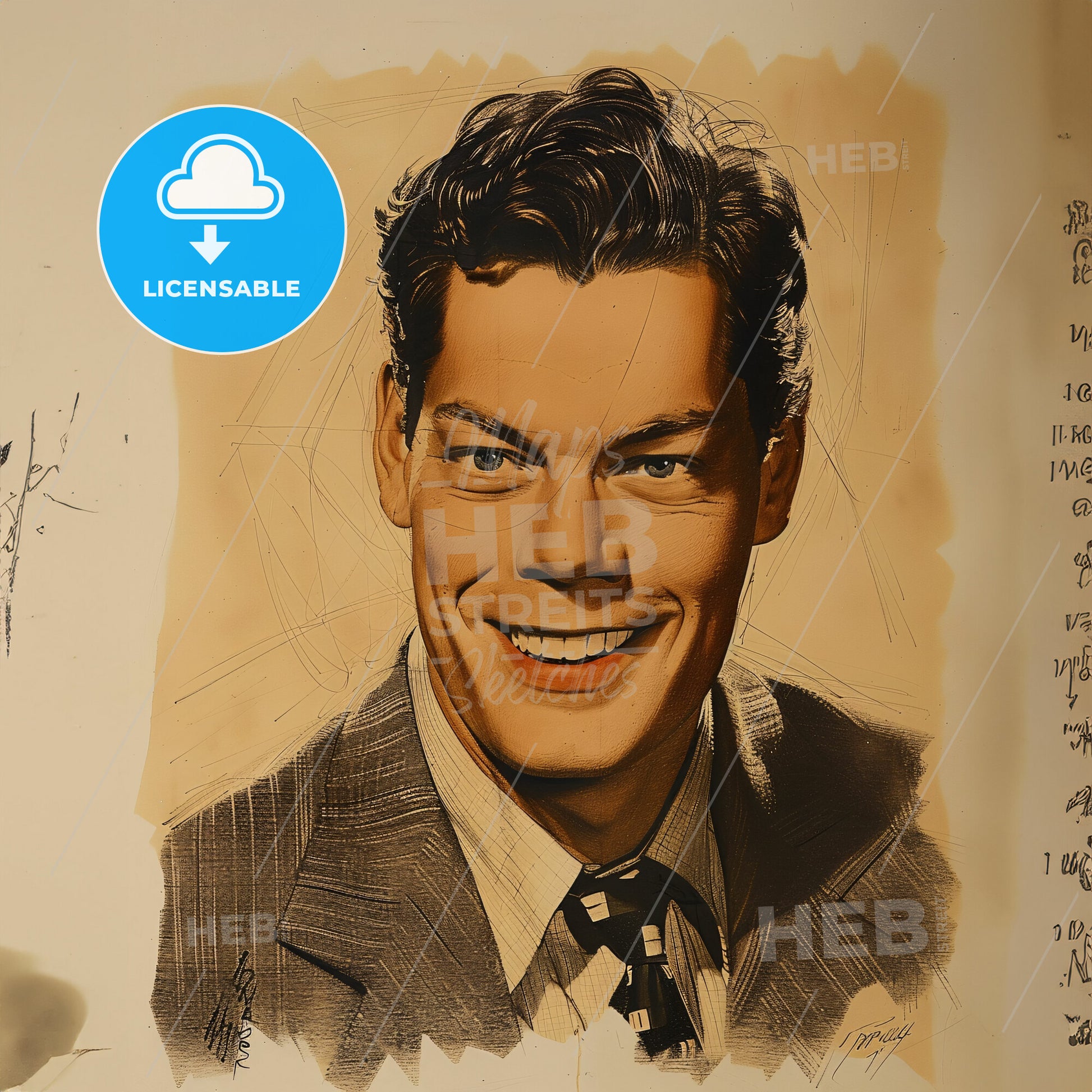 Johnny Weissmuller, 1904 - 1984, American swimmer and actor - A Man Smiling At The Camera