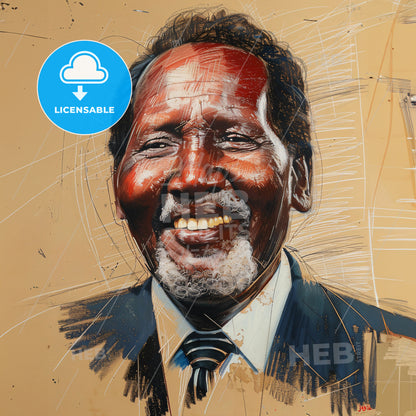 Jomo Kenyatta, 1897 - 1978, Kenyan independence leader - A Man In A Suit And Tie