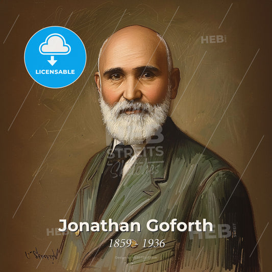 Jonathan Goforth, 1859 - 1936, Canadian missionary - A Man With A White Beard Print Template