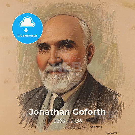 Jonathan Goforth, 1859 - 1936, Canadian missionary - A Man With A White Beard Print Template