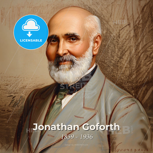 Jonathan Goforth, 1859 - 1936, Canadian missionary - A Man With A Beard Print Template