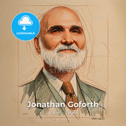 Jonathan Goforth, 1859 - 1936, Canadian missionary - A Man With A Beard Print Template