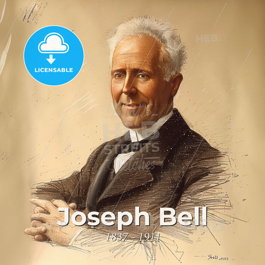 Joseph Bell, 1837 - 1911, Scottish surgeon - A Man In A Suit And Tie Print Template