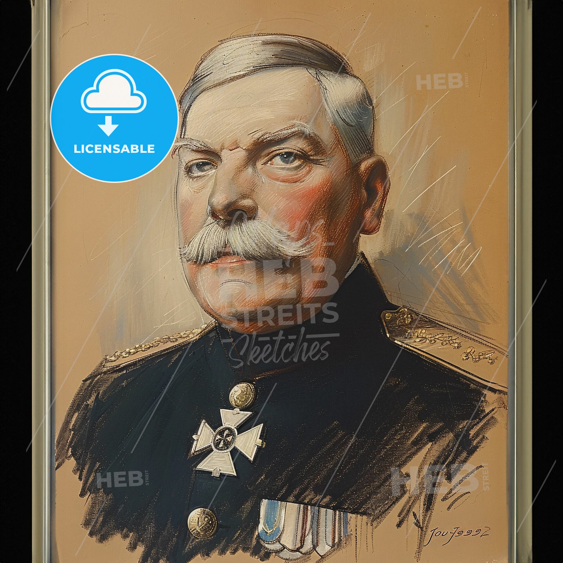 Joseph Joffre, 1852 - 1931, French General - A Portrait Of A Man In A Military Uniform