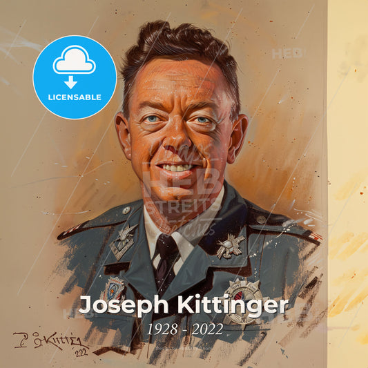 Joseph Kittinger, 1928 - 2022, American pilot and aeronaut - A Portrait Of A Man In A Uniform Print Template