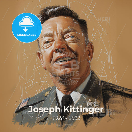 Joseph Kittinger, 1928 - 2022, American pilot and aeronaut - A Man In A Military Uniform Print Template