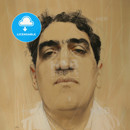 Jules Pascin, 1885 - 1930, Bulgarian-French painter - A Close Up Of A Man's Face