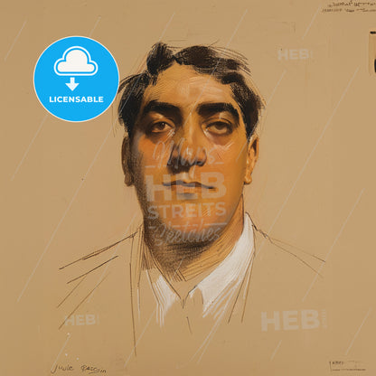 Jules Pascin, 1885 - 1930, Bulgarian-French painter - A Drawing Of A Man