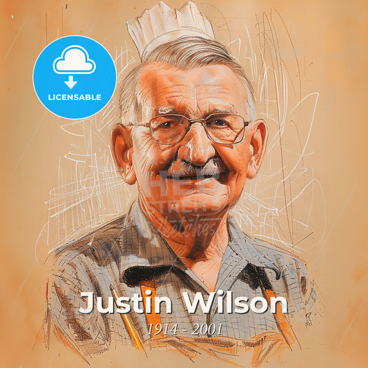 Justin Wilson, 1914 - 2001, American chef - A Man Wearing A Chef Hat Print Template