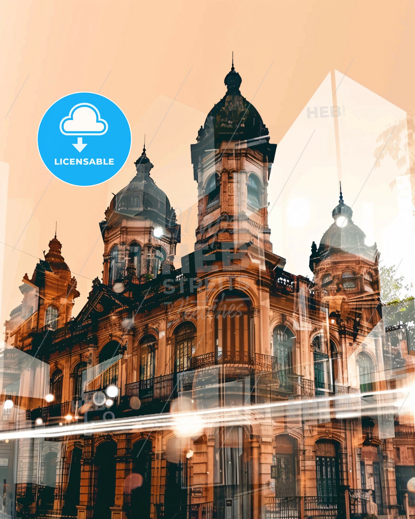 Kalyan-Dombivli Skyline Double Exposure Art - A building with many windows