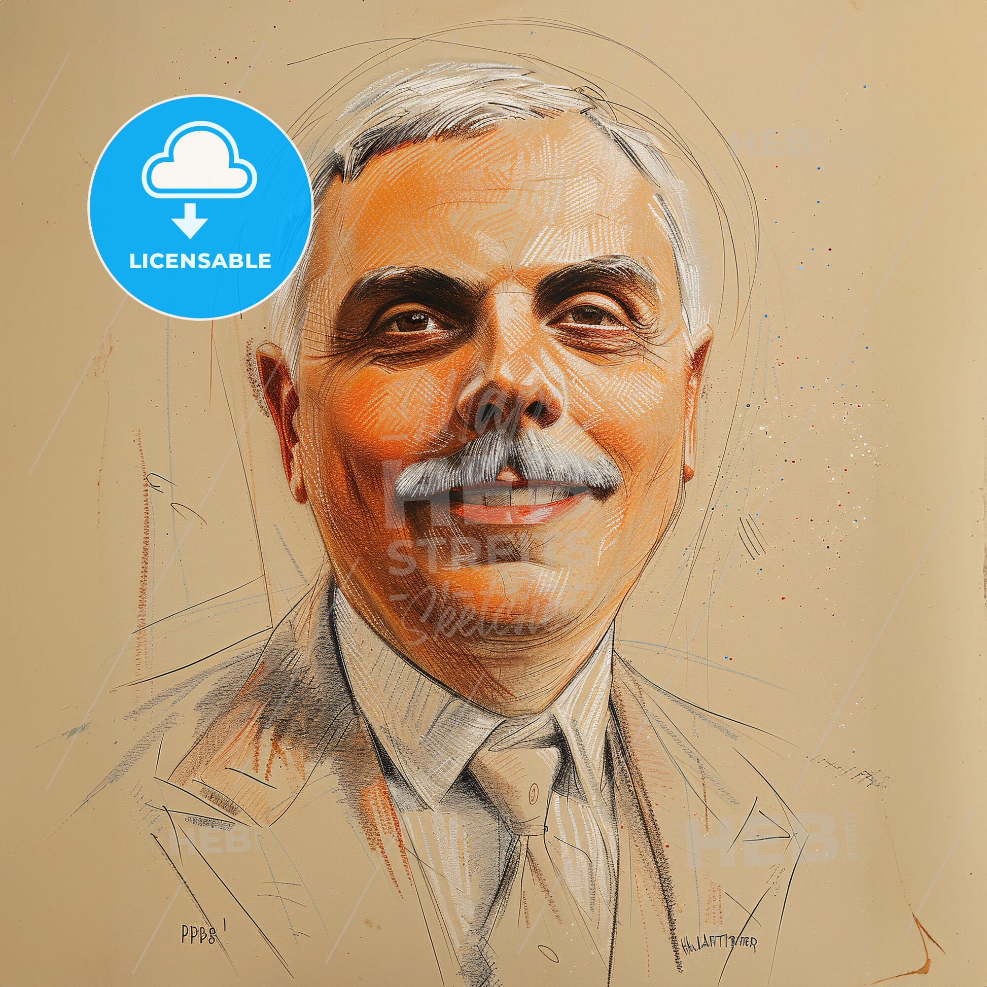 Karl Landsteiner, 1868 - 1943, Austrian immunologist - A Drawing Of A Man