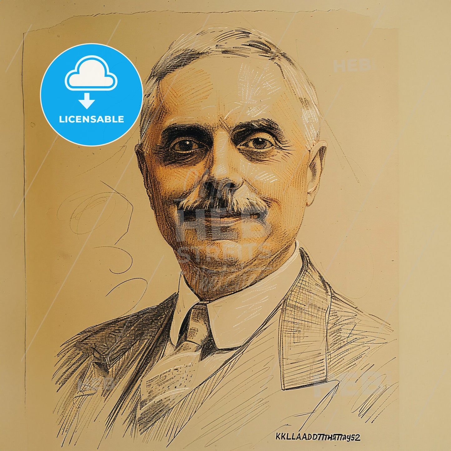 Karl Landsteiner, 1868 - 1943, Austrian immunologist - A Man With A Mustache