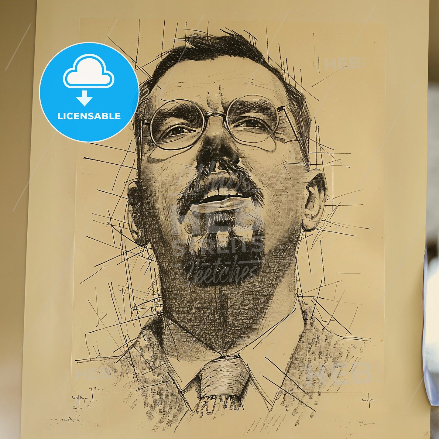 Karl Schmidt-Rottluff, 1884 - 1976, German painter and printmaker - A Drawing Of A Man