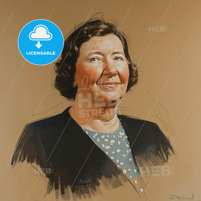 Kathleen Kenyon, 1906 - 1978, British archaeologist - A Woman In A Black Suit