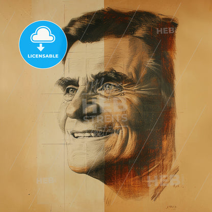 Kazimir Malevich, 1879 - 1935, Russian avant-garde painter - A Drawing Of A Man