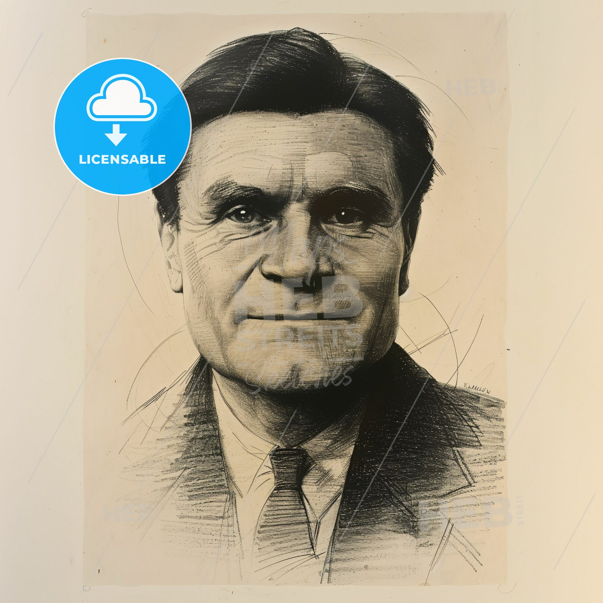 Kazimir Malevich, 1879 - 1935, Russian avant-garde painter - A Portrait Of A Man