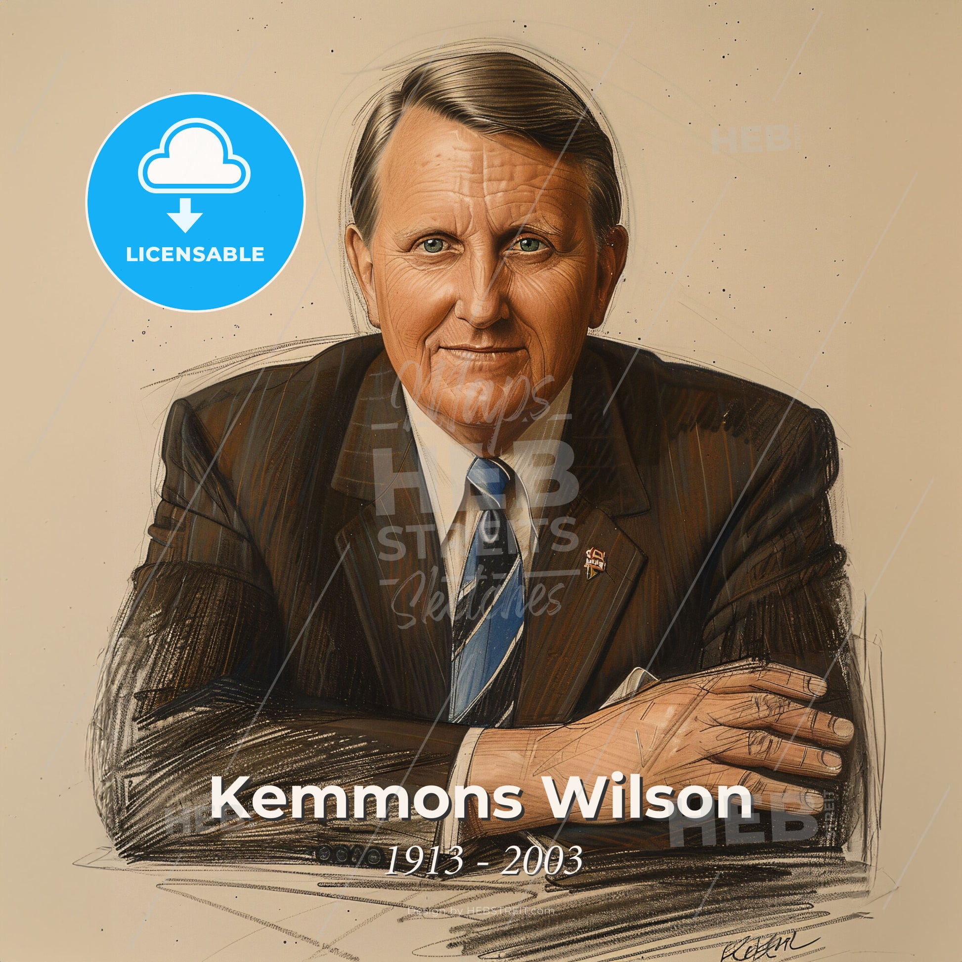 Kemmons Wilson, 1913 - 2003, American hotelier - A Man In A Suit And Tie Print Template