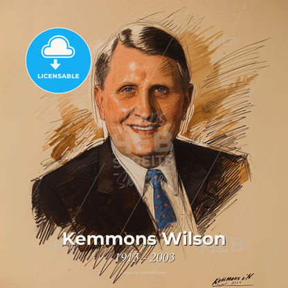 Kemmons Wilson, 1913 - 2003, American hotelier - A Man In A Suit And Tie Print Template