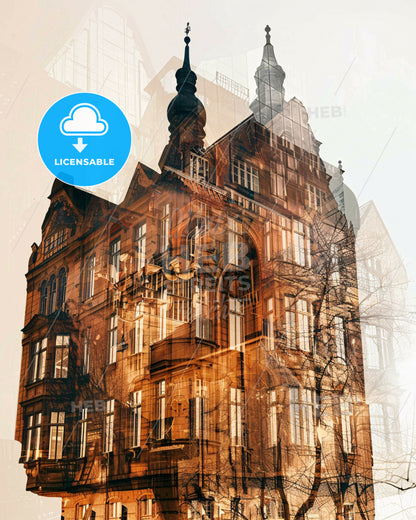 Klagenfurt Austria Skyline Art Print - A double exposure of Gutenberg Museum