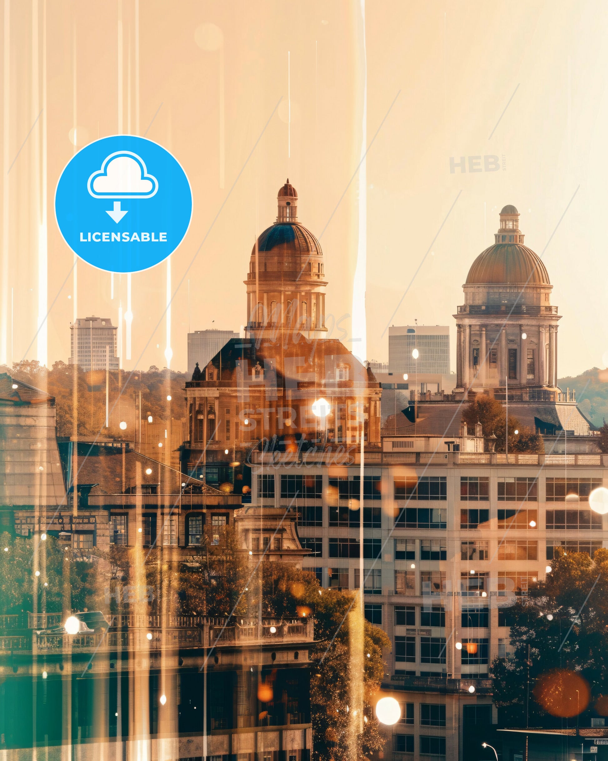 Lafayette Louisiana City Art Poster Skyline Icons - A building with a dome on top