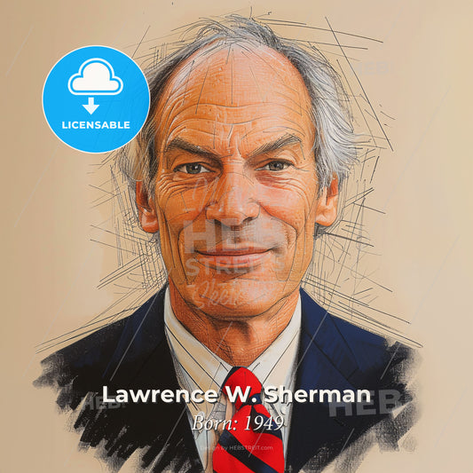 Lawrence W. Sherman, Born: 1949, American criminologist - A Man In A Suit And Tie Print Template