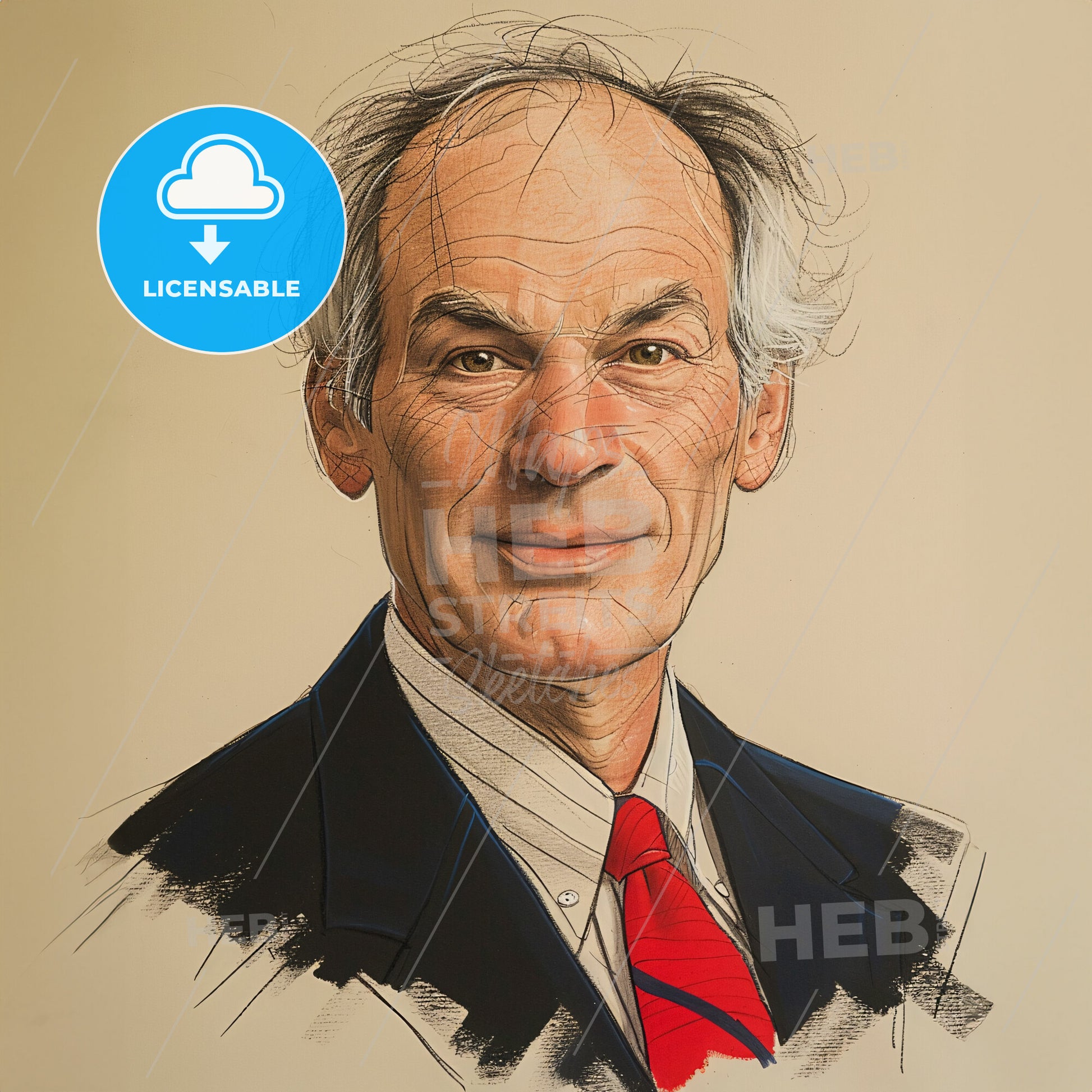 Lawrence W. Sherman, Born: 1949, American criminologist - A Drawing Of A Man In A Suit And Tie