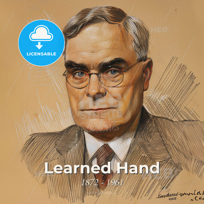 Learned Hand, 1872 - 1961, American judge - A Man Wearing Glasses And A Suit Print Template