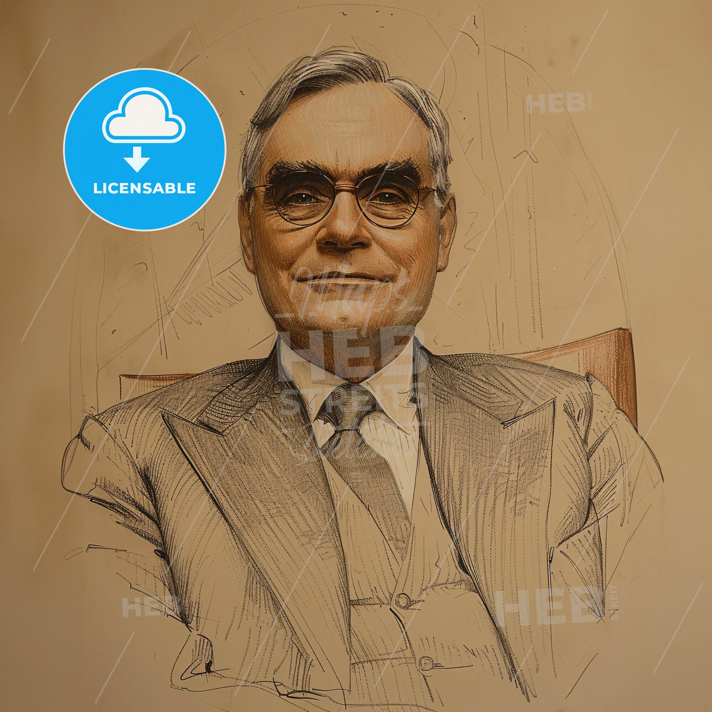 Learned Hand, 1872 - 1961, American judge - A Drawing Of A Man