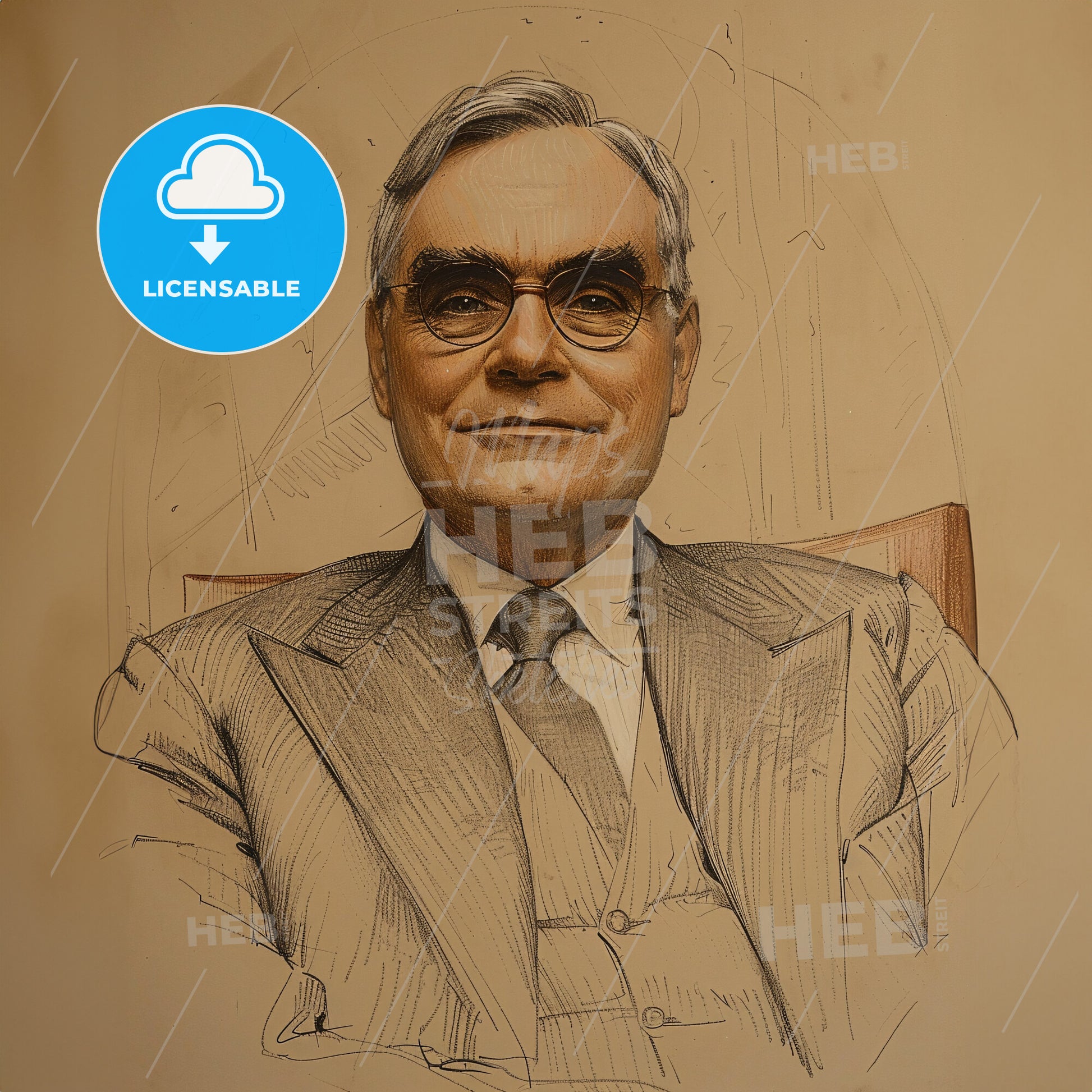 Learned Hand, 1872 - 1961, American judge - A Drawing Of A Man
