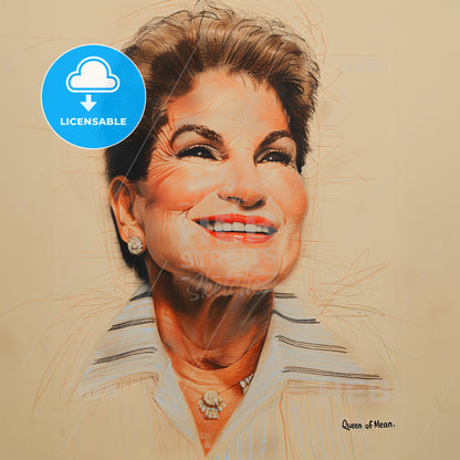 Leona Helmsley, 1920 - 2007, American hotelier - A Woman Smiling With Short Hair