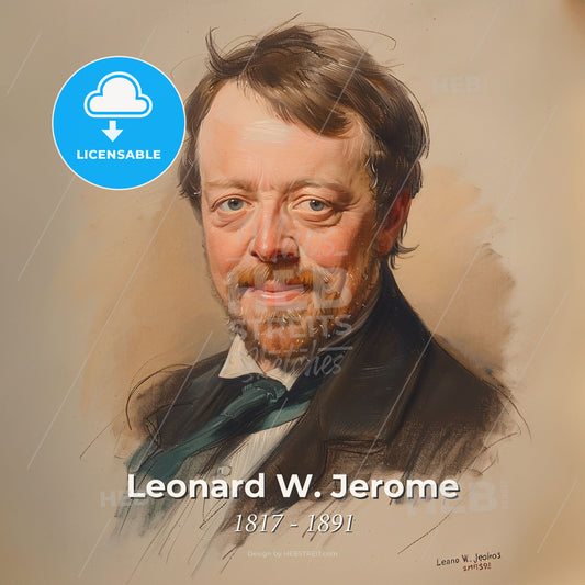Leonard W. Jerome, 1817 - 1891, American financier - A Painting Of A Man Print Template