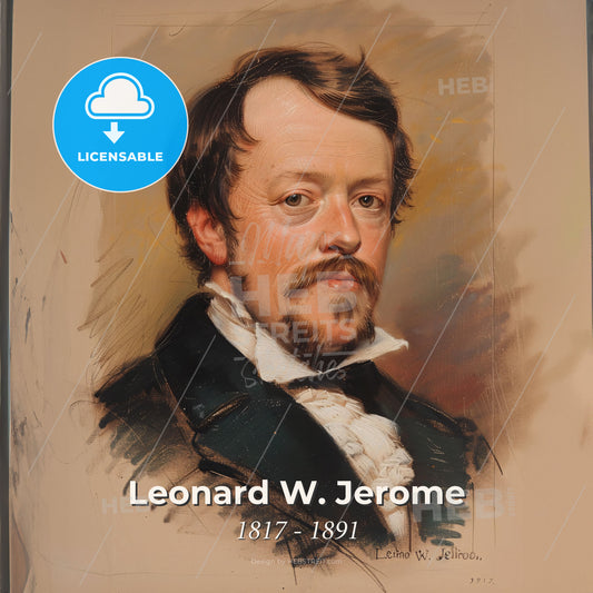 Leonard W. Jerome, 1817 - 1891, American financier - A Painting Of A Man Print Template