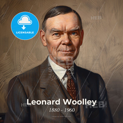 Leonard Woolley, 1880 - 1960, British archaeologist - A Man In A Suit Print Template