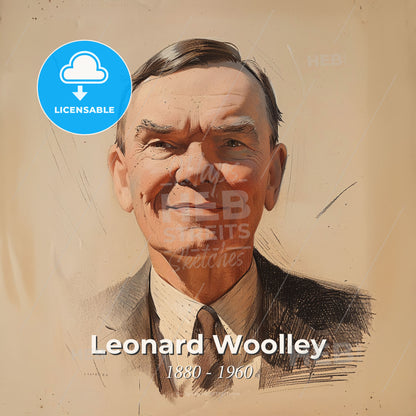 Leonard Woolley, 1880 - 1960, British archaeologist - A Man In A Suit And Tie Print Template