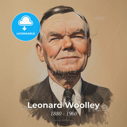Leonard Woolley, 1880 - 1960, British archaeologist - A Man In A Suit And Tie Print Template