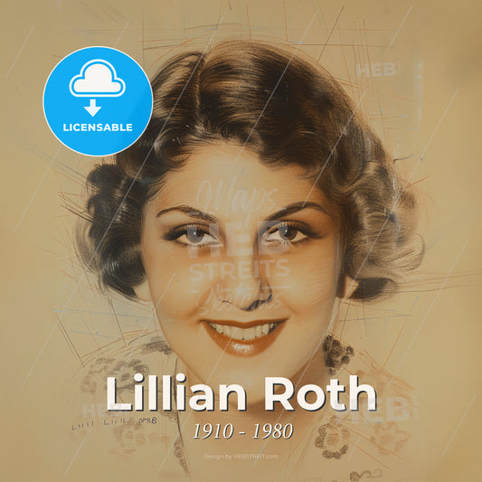 Lillian Roth, 1910 - 1980, American singer and actress - A Close Up Of A Woman Print Template