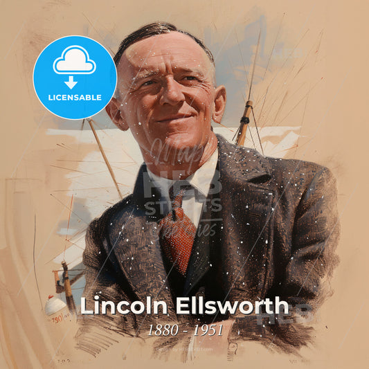 Lincoln Ellsworth, 1880 - 1951, American explorer - A Man In A Suit Print Template