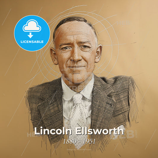Lincoln Ellsworth, 1880 - 1951, American explorer - A Man In A Suit Print Template